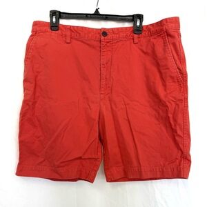 Lands End Traditional Fit Chino Shorts Salmon Orange Mens Size 38